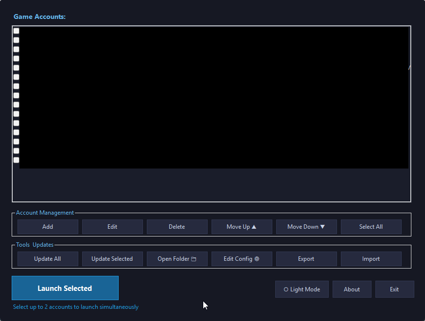 Game Account Manager screenshot